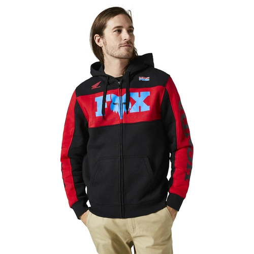 Fox Honda Zip Fleece - Black/Red