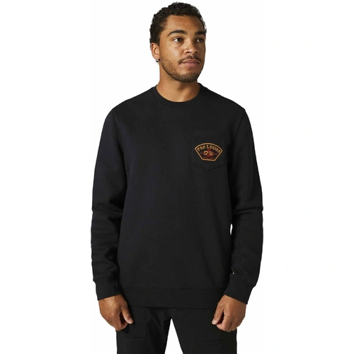 Fox At Bay Crew Fleece - Black