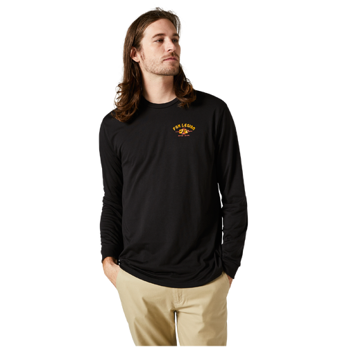 Fox At Bay LS Tech Tee - Black