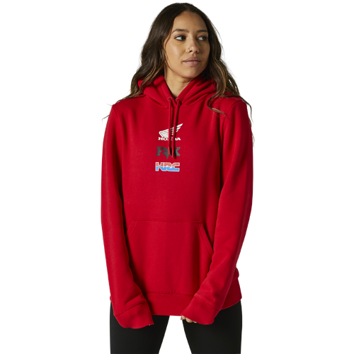 Fox Honda Wing Womens Pullover Fleece - Flame Red