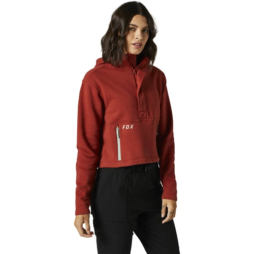 Fox Calibrated Dwr Womens Zip Fleece - Red Clay