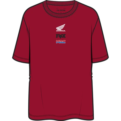 Fox Honda Wing Womens Tee Short Sleeve - Flame Red - L - SKU:FO29131122L
