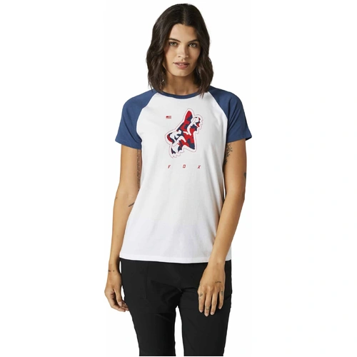 Fox Rwt SS Womens Raglan Tee - White