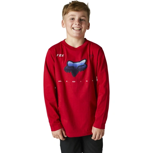 Fox Youth Rkane LS Tee - Flame Red - M - SKU:FO29188122M