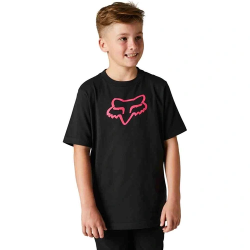 Fox Youth Legacy SS Tee - Black/Pink - L - SKU:FO29384285L