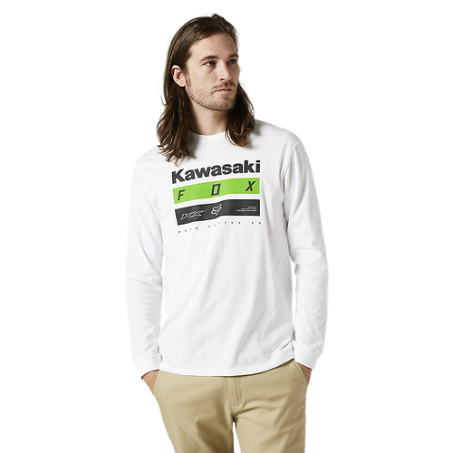 Fox Kawi Stripes LS Tee - Optic White