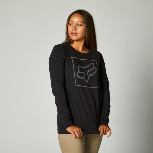 Fox Off Tilter Womens Tee Long Sleeve - Black