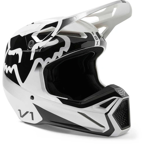 Fox V1 Leed Helmet - Black/White