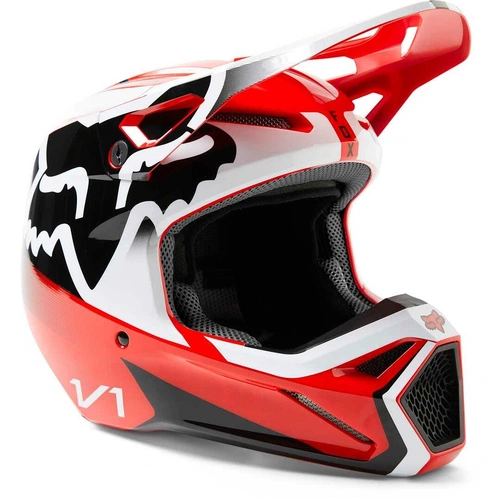 Fox V1 Leed Helmet - Flo Red