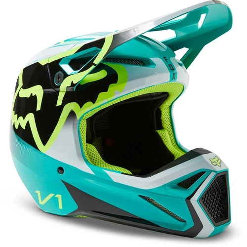 Fox V1 Leed Helmet - Teal - M - SKU:FO29657176M