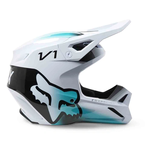 Fox V1 Toxsyk DOT/ECE Helmet - White - 2XL - SKU:FO296590082X