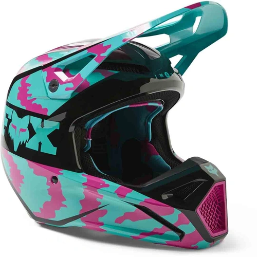 Fox V1 Nuklr DOT/ECE Helmet - Teal - 2XL - SKU:FO296631762X