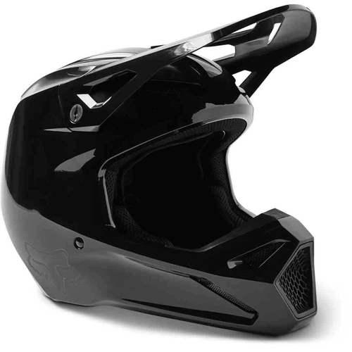 Fox V1 Solid Helmet - Black - XL - SKU:FO29669001XL