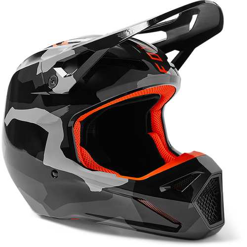 Fox Youth V1 Bnkr DOT/ECE Helmet - Grey/Camo