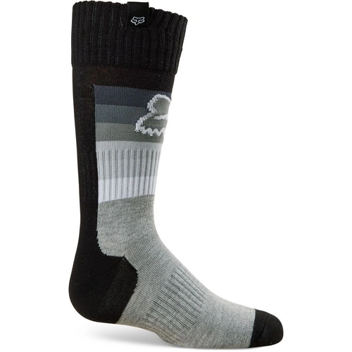 Fox Youth 180 Toxsyk Socks - Black/Grey - L - SKU:FO29747001L