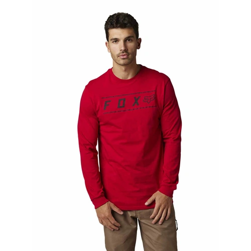 Fox Pinnacle LS Premium Tee - Flame Red - L - SKU:FO29807122L