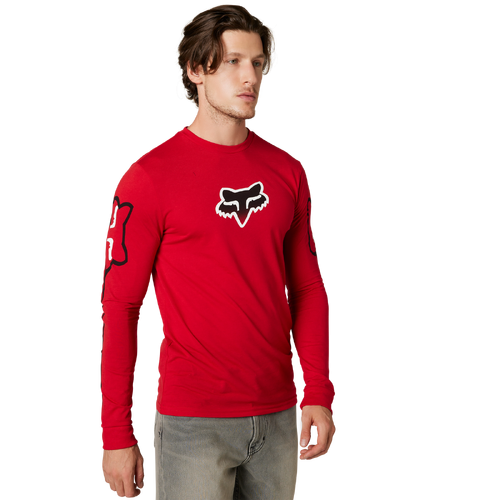 Fox Vizen LS Tech Tee - Flame Red