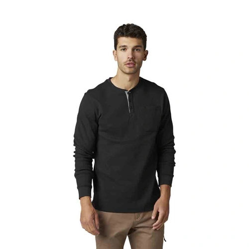 Fox Grunt Work Thermal Henley LS Tee - Black