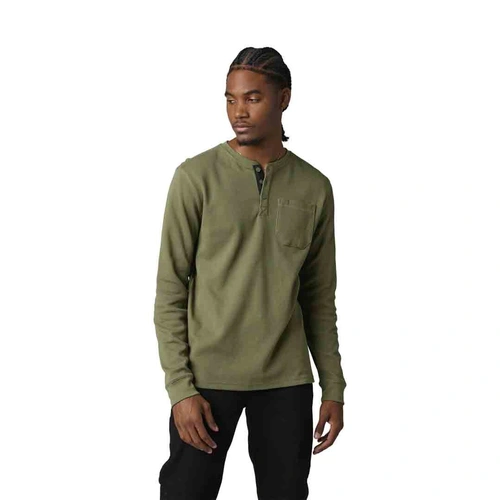 Fox Grunt Work Thermal Henley LS Tee - Army Green