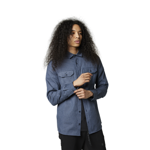 Fox Assembly Line Flannel - Heather Navy