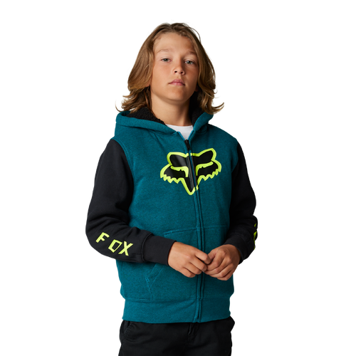 Fox Youth Leed Sherpa Fleece - Heather Matte Blue - L - SKU:FO29964492L
