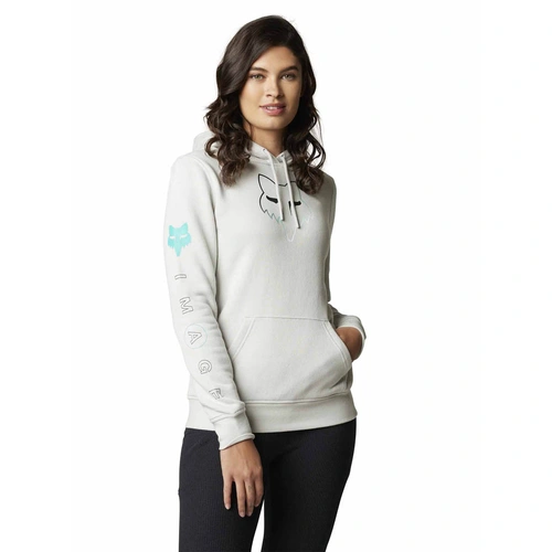 Fox Detonate Womens Pullover Fleece - Light Grey
