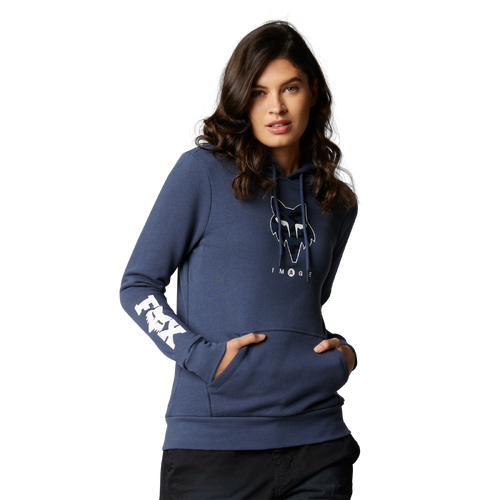 Fox Nuklr Womens Pullover Fleece - Deep Cobalt