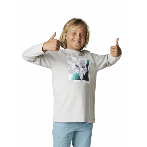 Fox Youth Detonate LS Tee - Light Grey - L - SKU:FO29992097L