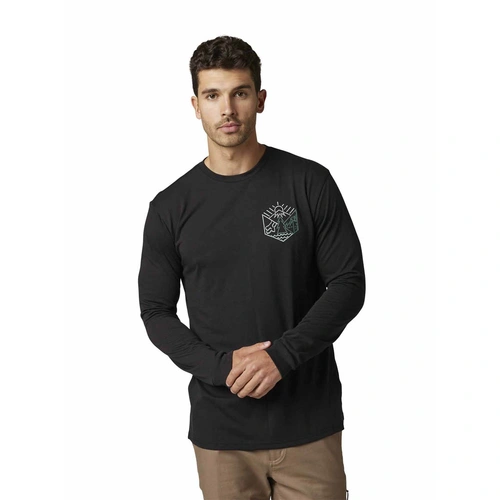 Fox Caveaut LS Tech Tee - Black - 2XL - SKU:FO302370012X