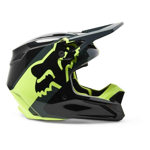 Fox V1 Xpozr DOT/ECE Helmet - Black/Grey - 2XL - SKU:FO302660142X