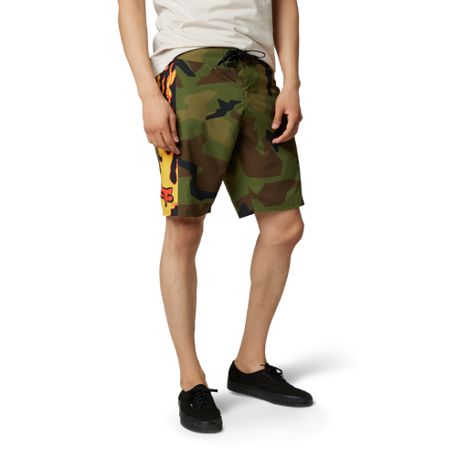 Fox Parkerboss 20in Boardshort - Green/Camo - 30 - SKU:FO3027303130