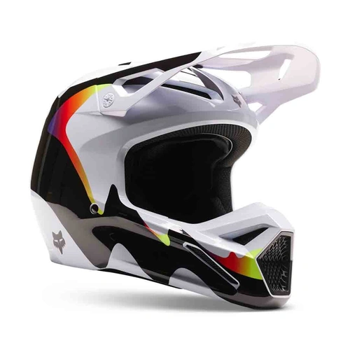 Fox V1 Kozmik Helmet - Black/White - 2XL - SKU:FO304390182X