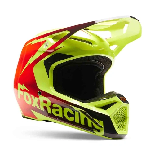 Fox V1 Statk Helmet - Red/Yellow - 2XL - SKU:FO304400802X