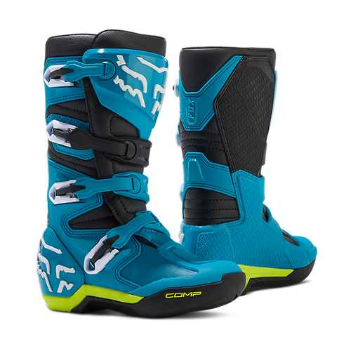 Fox Youth Comp Boot - Blue/Yellow