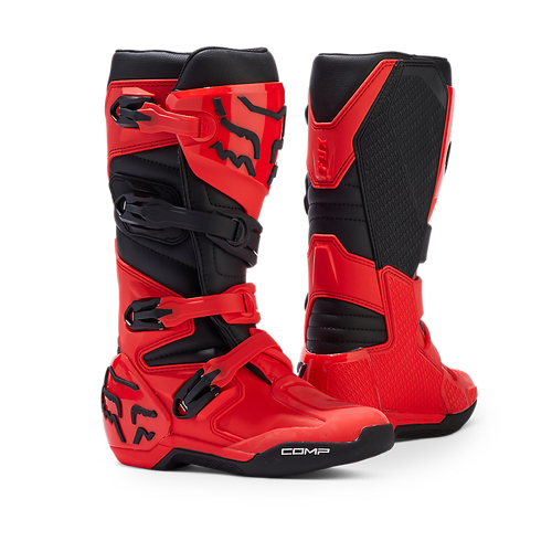 Fox Youth Comp Boot - Fluro Red