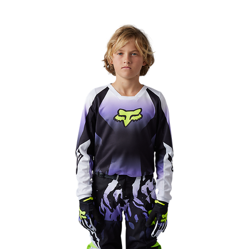 Fox 180 Youth Morphic Jersey - Black/White