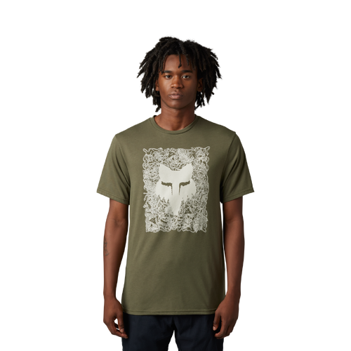 Fox Auxlry SS Tech Tee - Olive Green