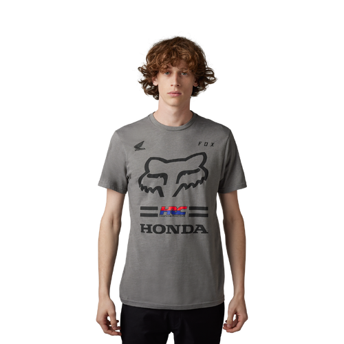 Fox X Honda SS Tee - Heather Graphite - 2XL - SKU:FO305271852X