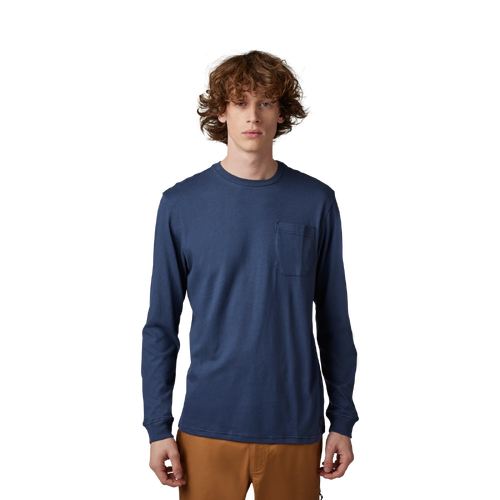 Fox Level Up LS Premium Pkt Tee - Deep Cobalt