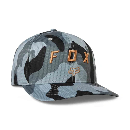 Fox Vzns Camo Tech Flexfit Hat - Black/Camo - L/XL - SKU:FO30631247LXL