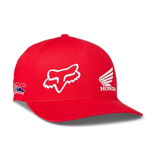 Fox X Honda Flexfit Hat - Flame Red - L/XL - SKU:FO30635122LXL