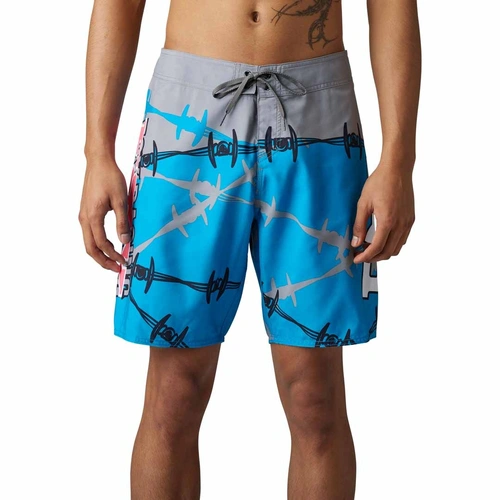 Fox Barbed Wire 19in Boardshort - Blue/Grey - 30 - SKU:FO3072502430