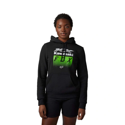 Fox X Kawi Womens Pullover Fleece - Black - L - SKU:FO30767001L