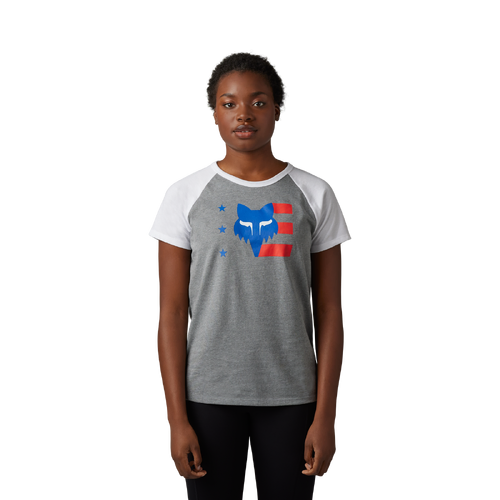 Fox Unity Womens Raglan Tee Short Sleeve - Heather Graphite