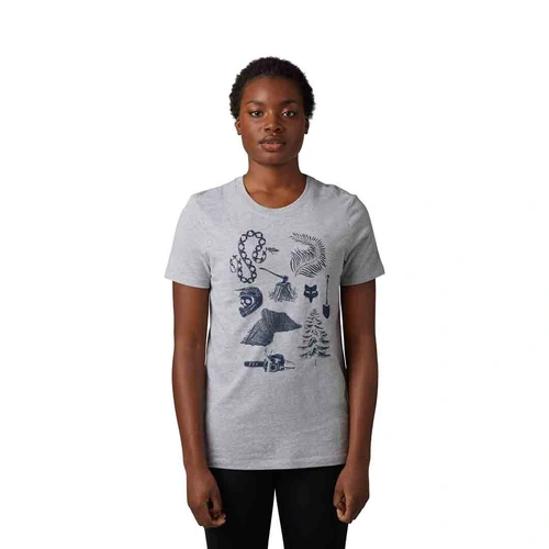 Fox Track Beast Womens Tee Short Sleeve - Light Heather Grey