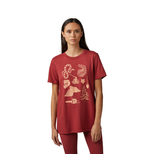 Fox Track Beast Womens Tee Short Sleeve - Scarlet