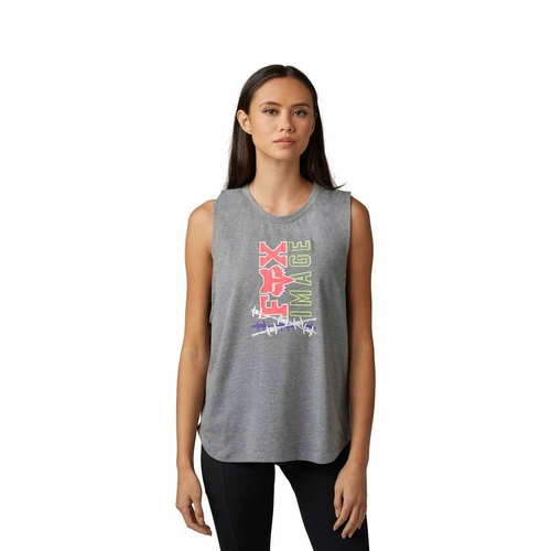 Fox Barbed Wire Womens Tank - Heather Graphite