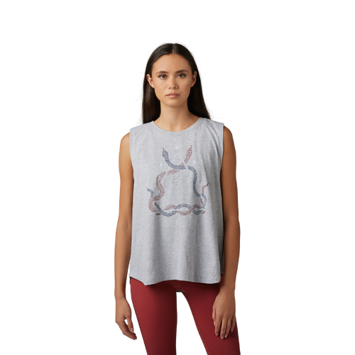 Fox Caved In Womens Tank - Light Heather Grey