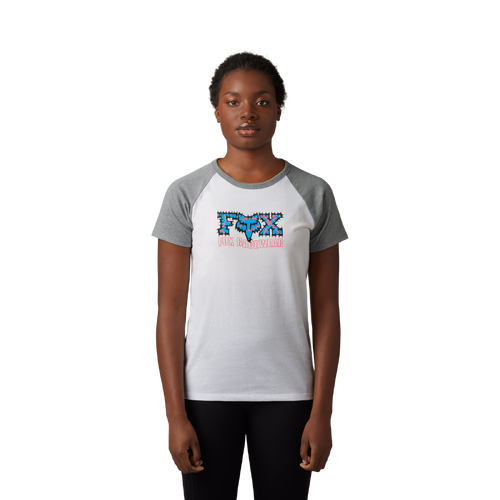 Fox Barbed Wire Raglan Womens Tee - White