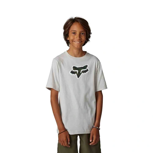 Fox Youth Vzns Camo SS Tee - Light Grey - L - SKU:FO30821097L